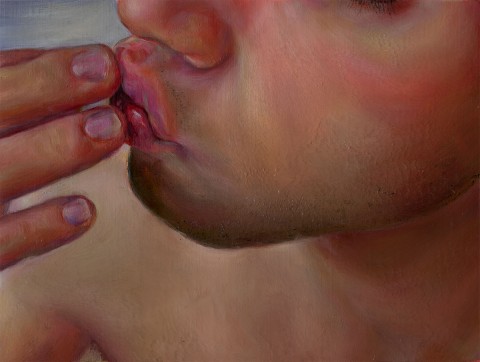 (he) Kissed with eyes closed