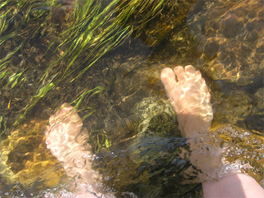 Feet in Lower Piney Creek
